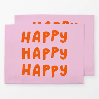 Tischset Typo Happy