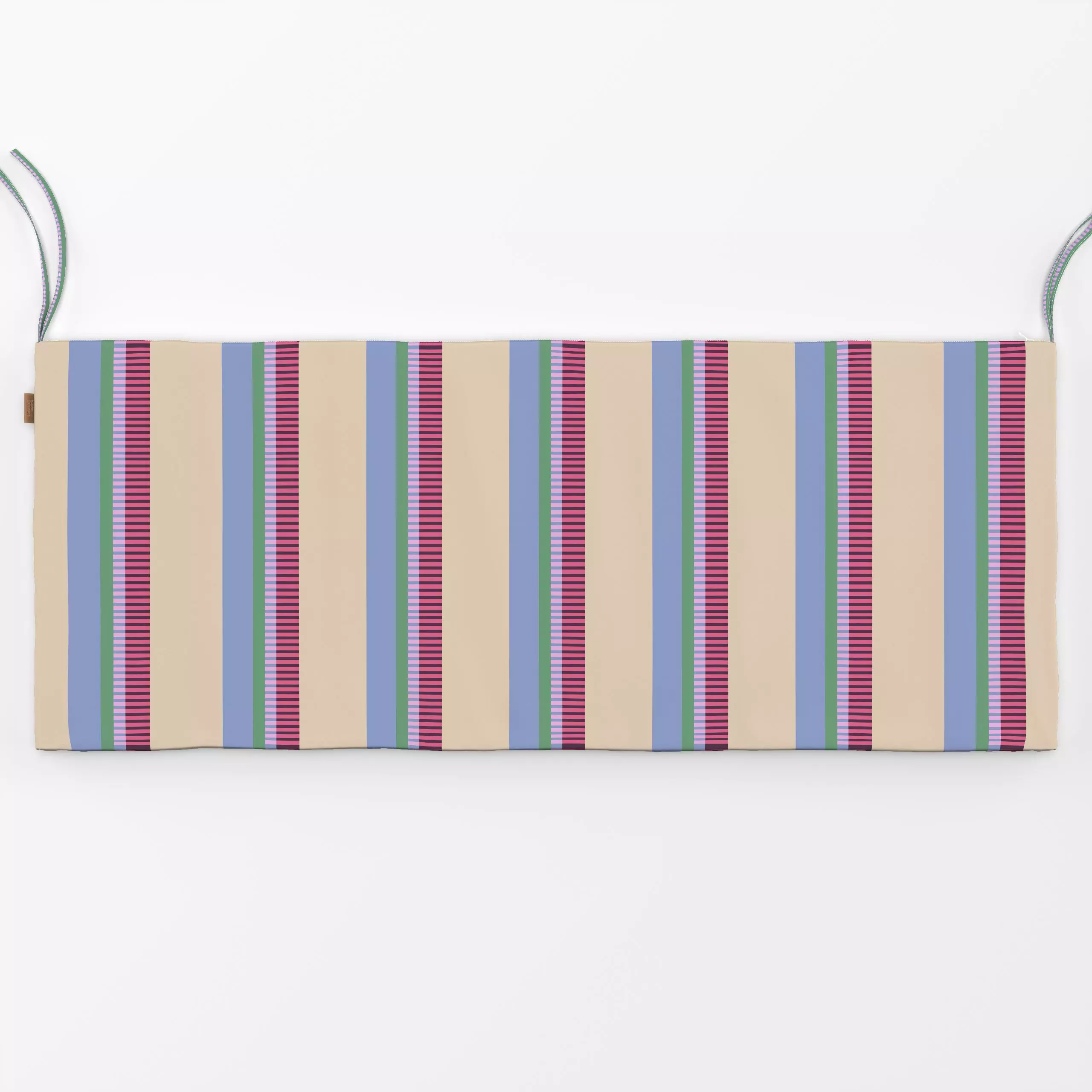 Bankauflage Mittelmeer Streifen - Sommer, Symbole & Muster - von „Alisa Knöß"; Streifen, skandinavisch, beige, pink, hellbla...