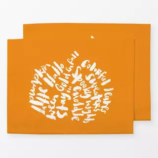 Tischset Herbst Halloween Lettering