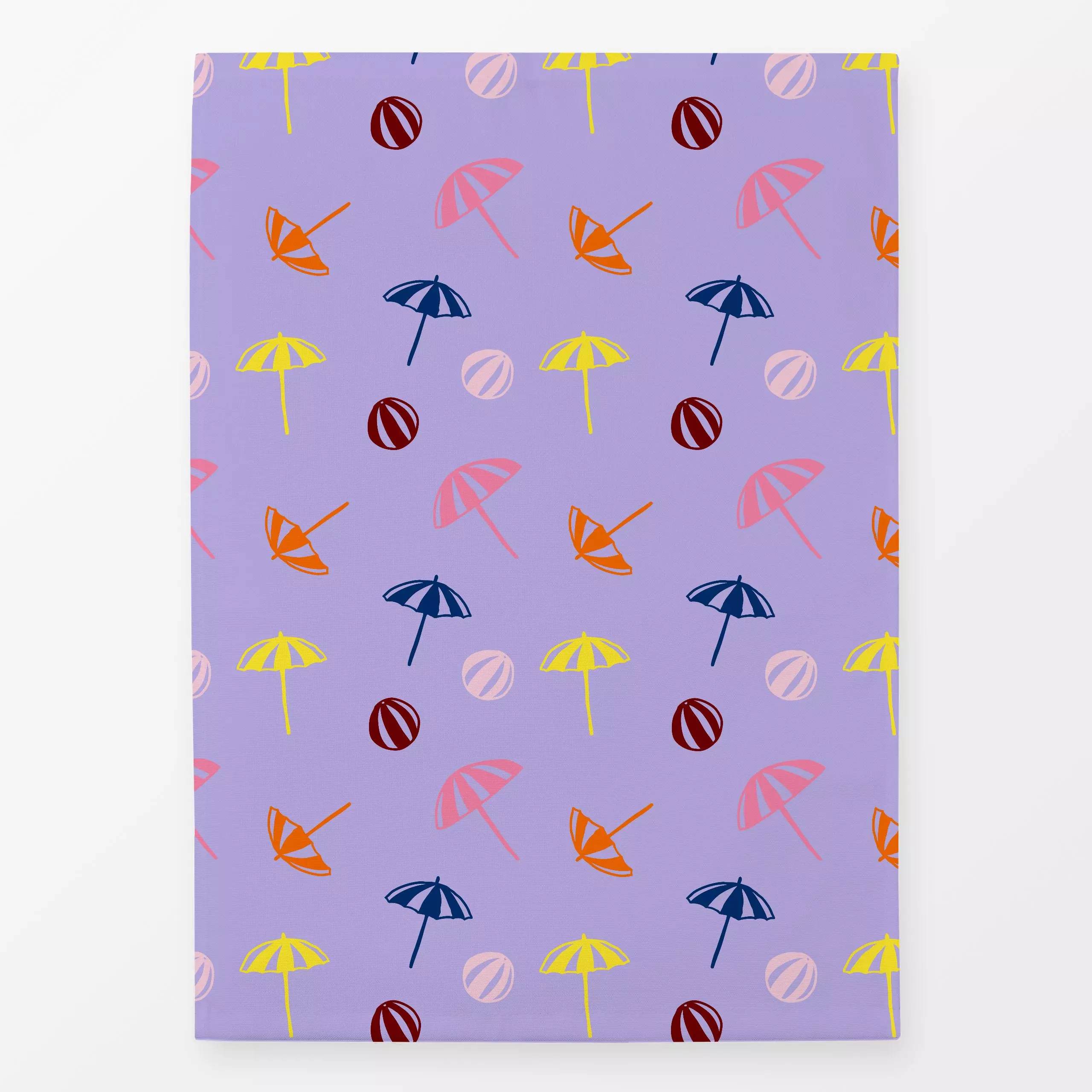 Geschirrtücher Sonnenschirme 1 - Sommer - von „Studio Memb"; Muster, Strand, Sommer, bunt, farbenfroh, Sonnenschirm
