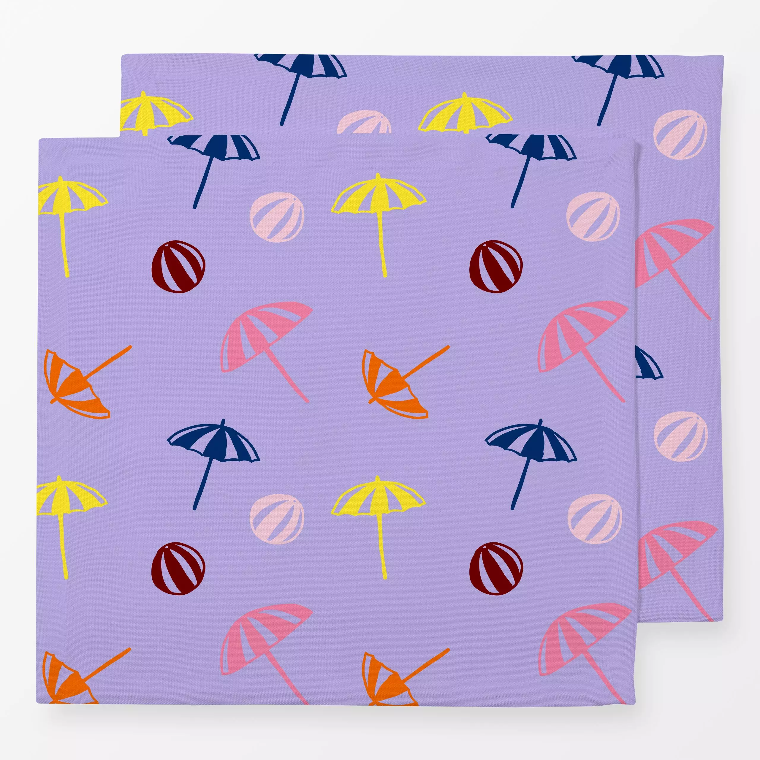 Servietten Sonnenschirme 1 - Sommer - von „Studio Memb"; Muster, Strand, Sommer, bunt, farbenfroh, Sonnenschirm