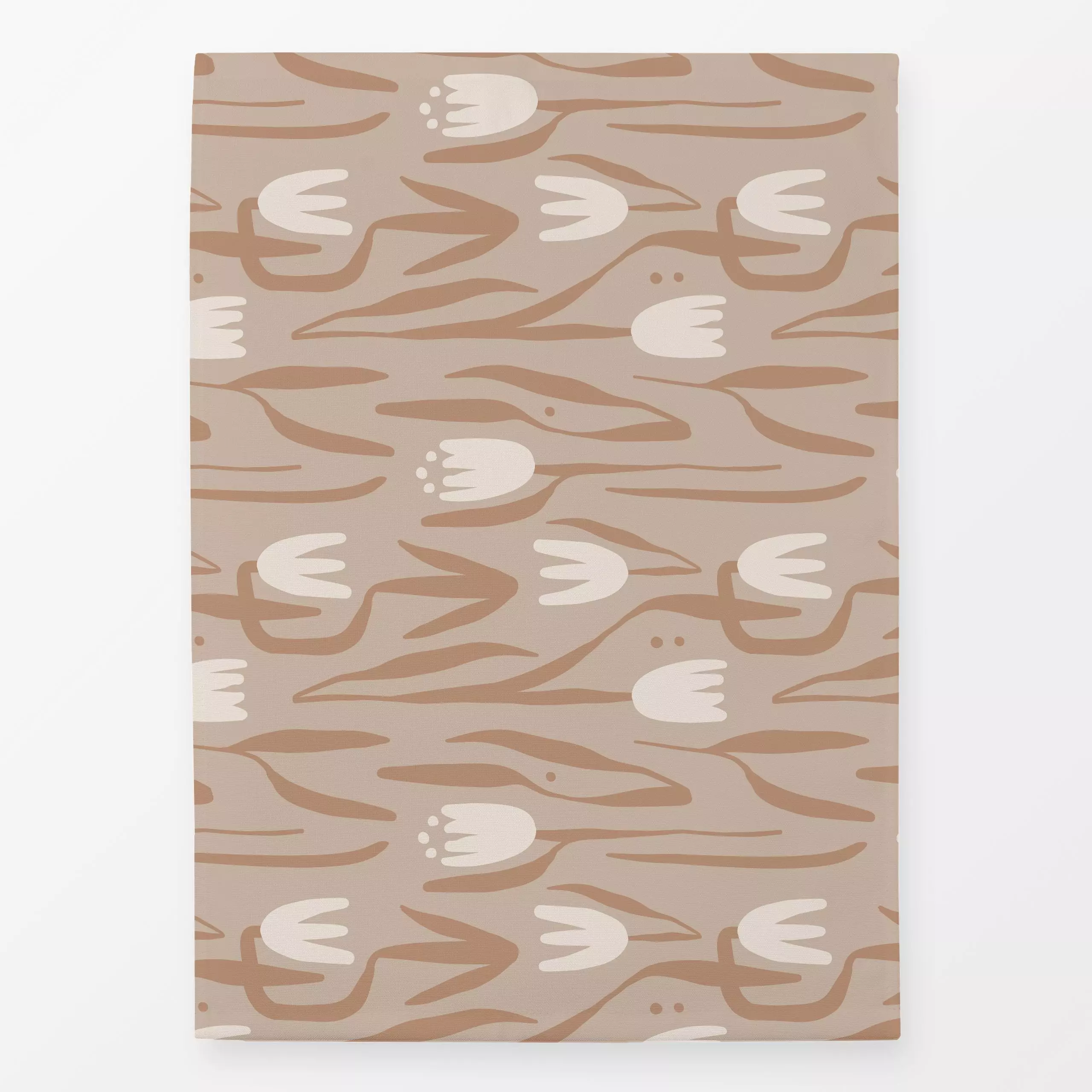 Geschirrtücher Allover Tulip Caramel - Blumen & Florales - von „Kruth Design"; Muster, Blumen, Tulpen, geschenkidee, Blumenm...