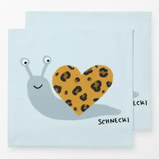 Servietten Schnecki mit Leoprint