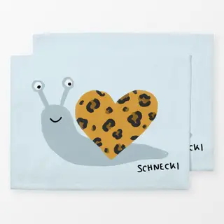 Tischset Schnecki mit Leoprint