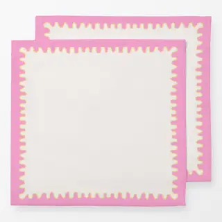 Servietten Welle Rahmen Pink
