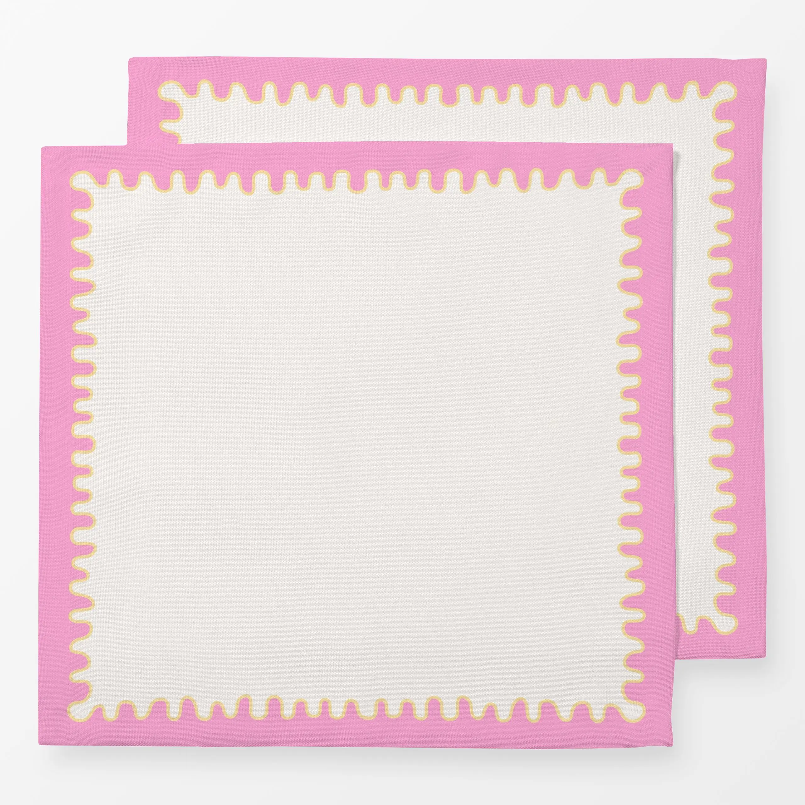 Servietten Welle Rahmen Pink - Symbole & Muster - von „Sophie Augustin Illustration"; wellen, tischdeko, Esszimmer, wellenmu...