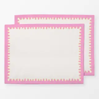Tischset Welle Rahmen Pink