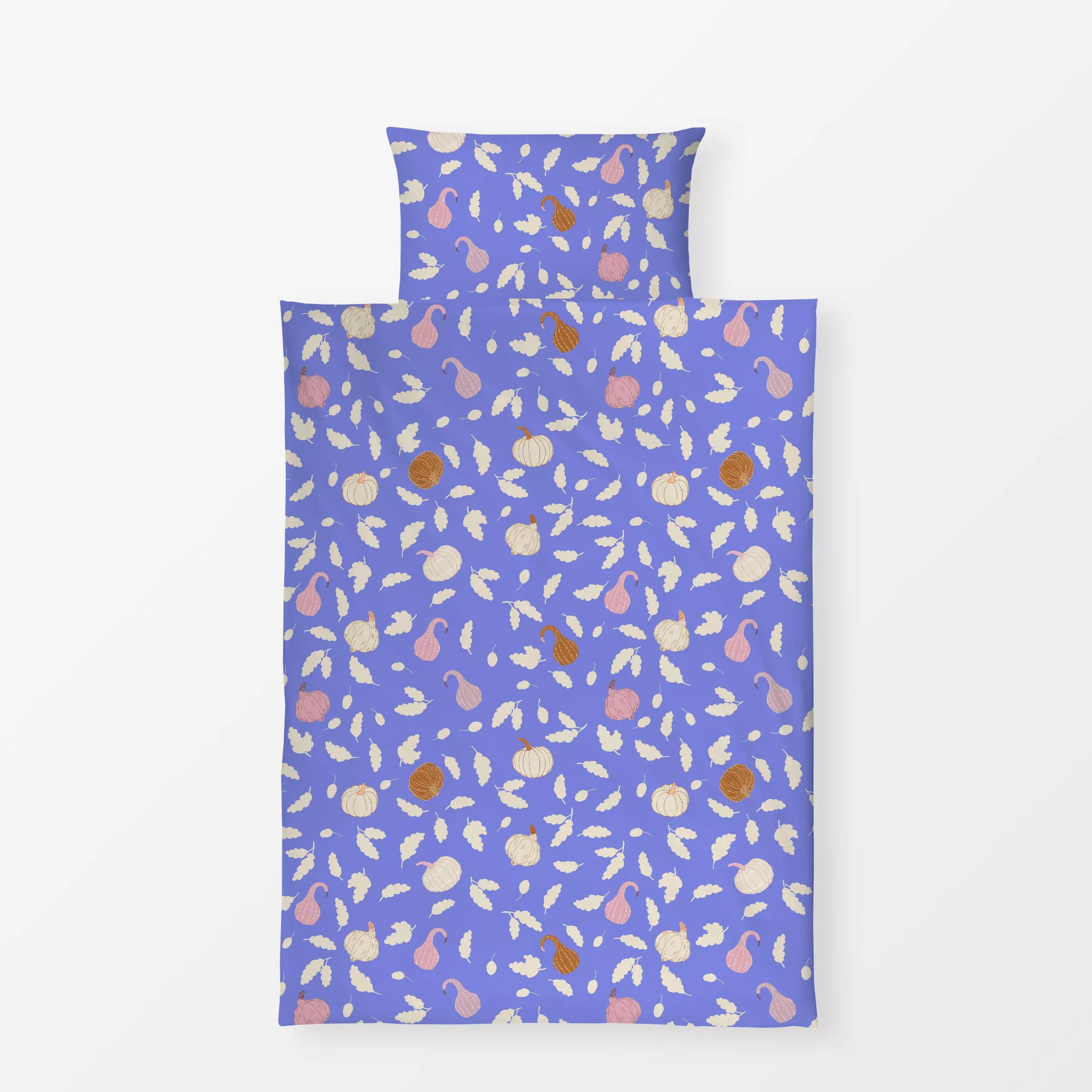 Bettwäsche Herbstzeit Kürbis und Eicheln - Herbst, Gemüse - von „youdesignme"; Herbst, Herbstdeko, Herbststimmung