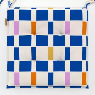 Sitzkissen blue block stripes
