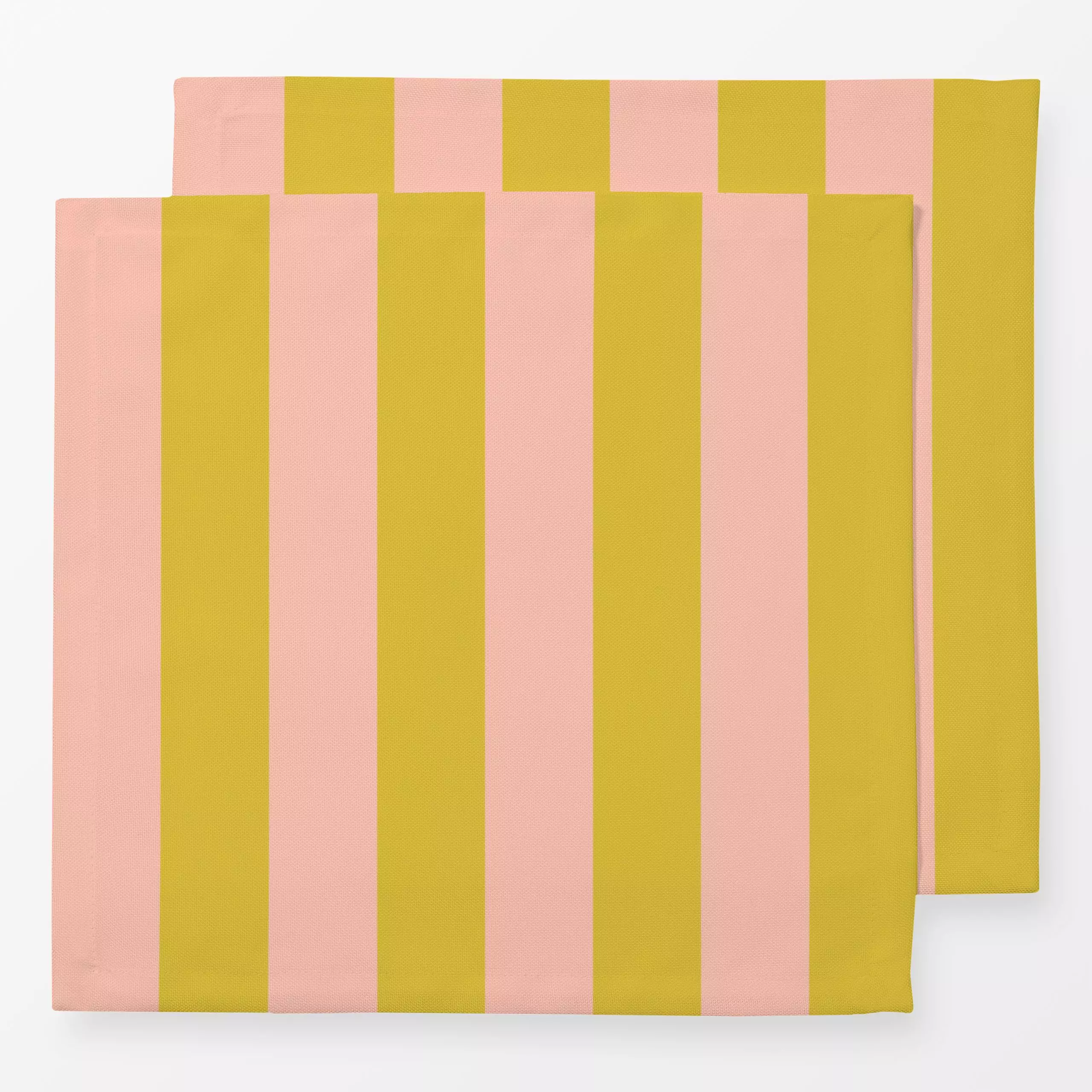 Servietten Streifen rosa & gelb - Symbole & Muster - von „Maren Gross "; minimal, Streifen, modern, Happy, zeitlos, gestreif...