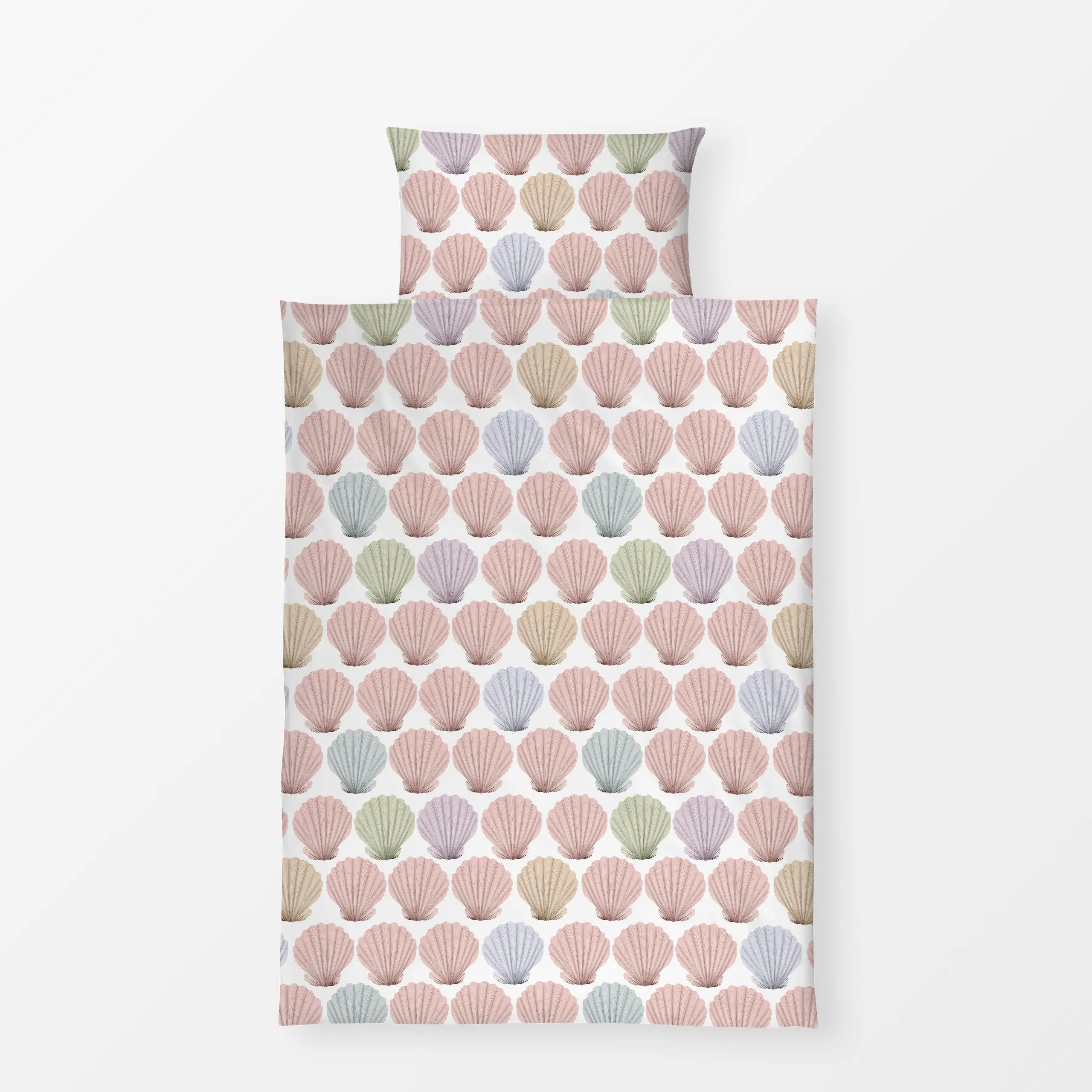 Bettwäsche Muscheln Pattern Bunt - Natur & Landschaft, Symbole & Muster - von „Sophie Augustin Illustration"; Muster, Meer, ...