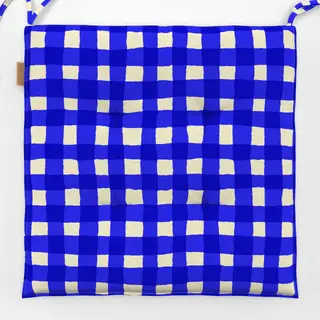 Sitzkissen Italian Blue Gingham Pattern