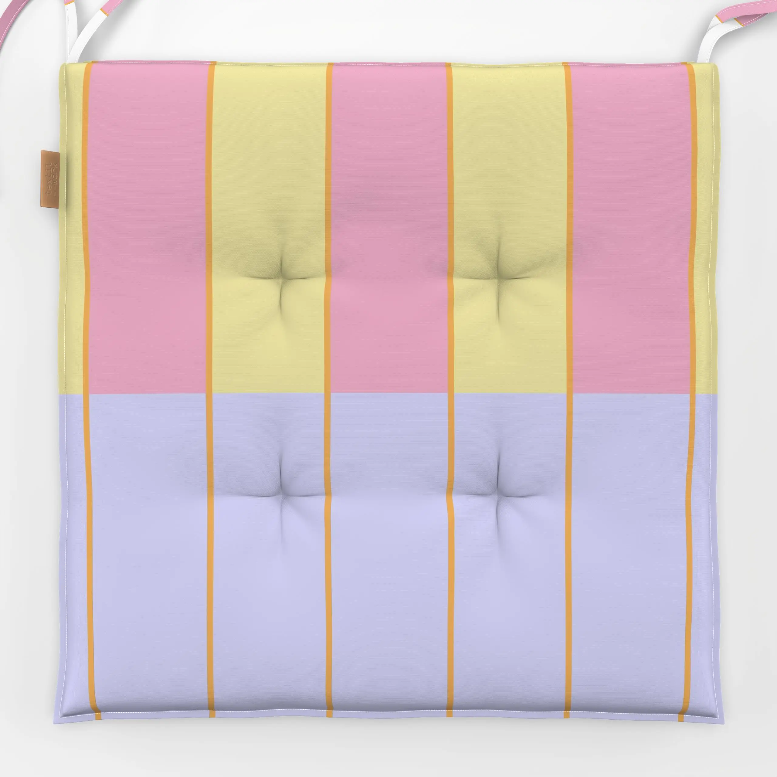 Sitzkissen Summer Stripes Mix - Sommer, Symbole & Muster - von „Ines Keck"; Muster, Linien, abstrakt, Streifen, lila, Summer...