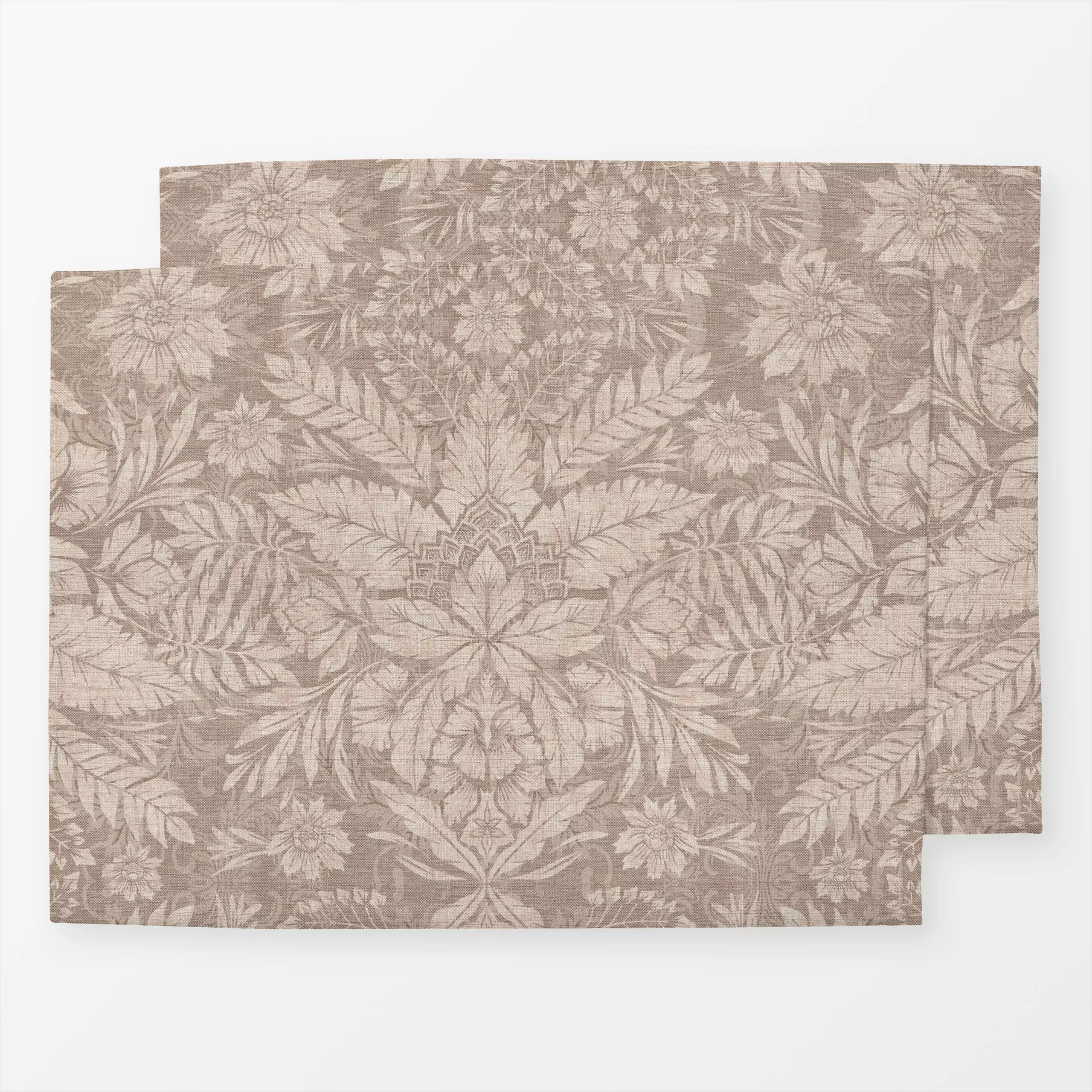 Tischset Vintage Florale Herbst Damask - Blumen & Florales, Pflanzen & Botanik, Retro & Vintage - von „Bloomery Decor"; Troc...