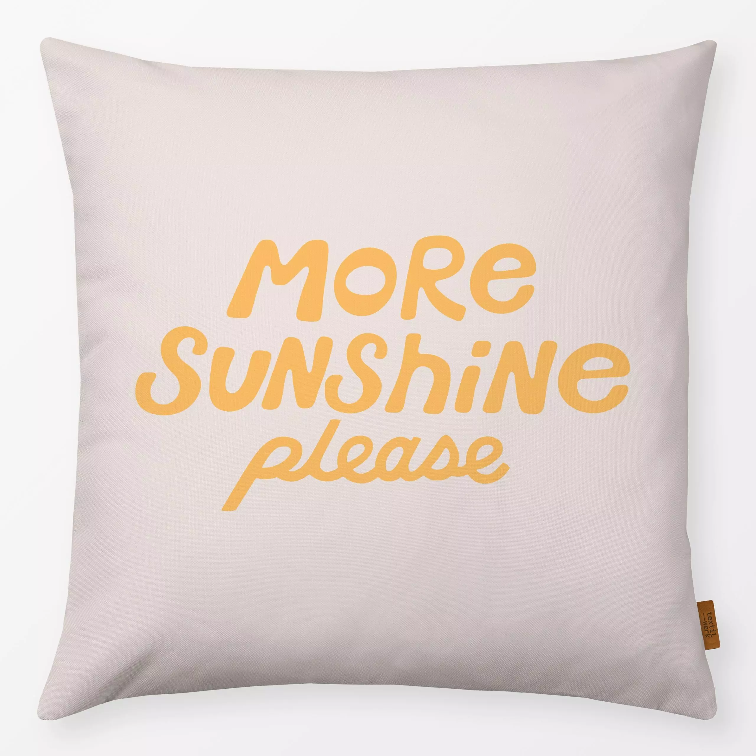 Kissen more sunshine please - Sommer, Sprüche & Schriftzüge, Weihnachten - von „Studio Kesse"