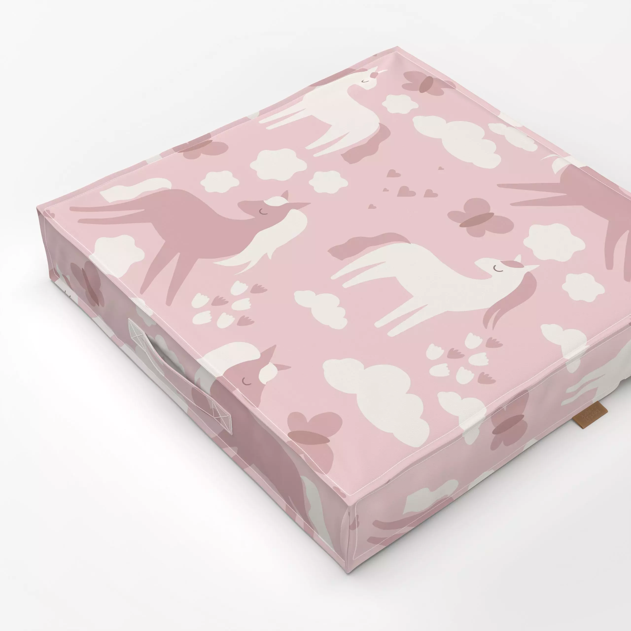 Bodenkissen Rosa Ponys - Kinderzimmer & Motive für Kinder - von „Sara Maria"; skandinavisch, Einhorn, Kinderzimmer, pink, No...