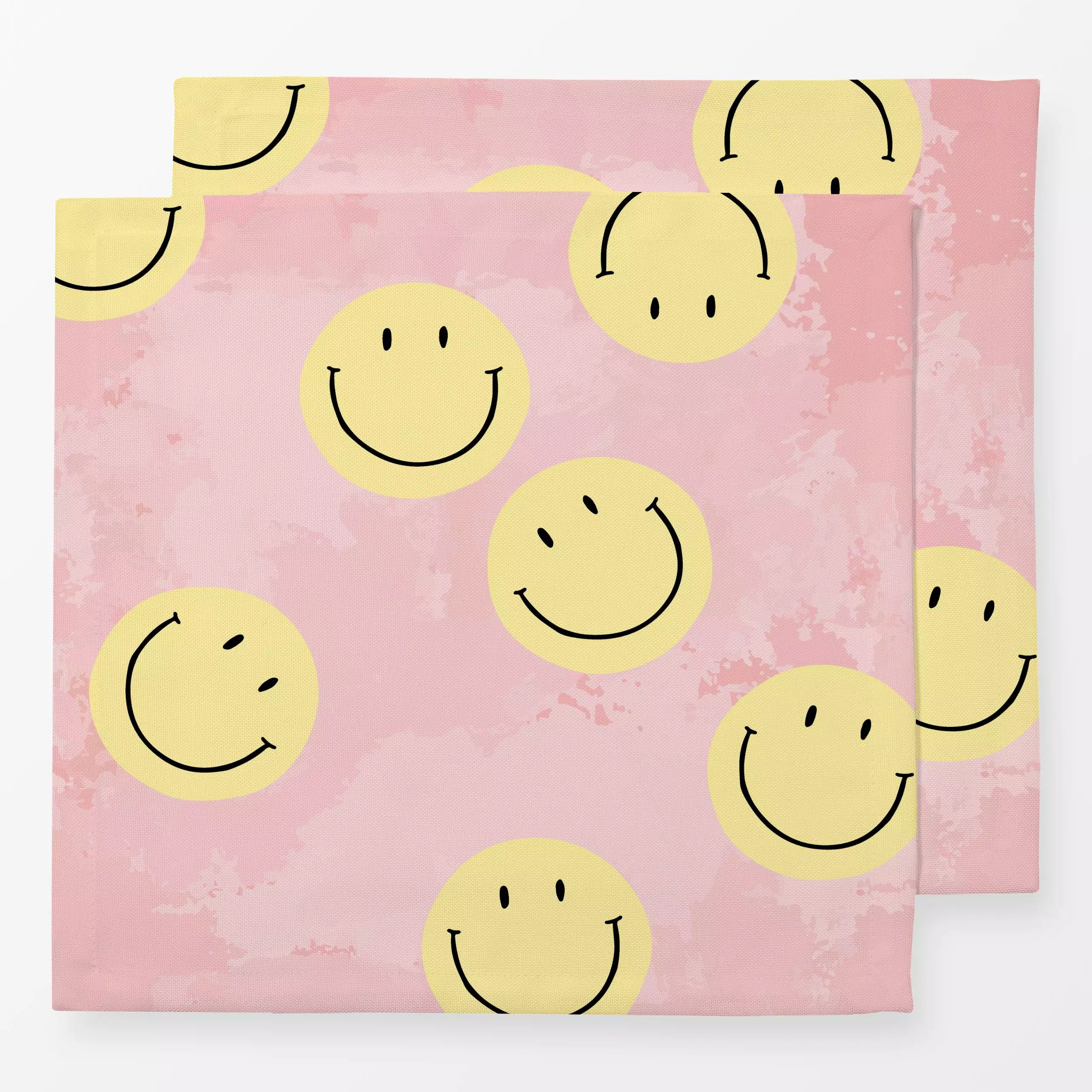 Servietten Summer Smile - Sommer, Symbole & Muster - von „Kruth Design"; rosa, modern, Sommer, pink, bunt, gelb, kruthdesign