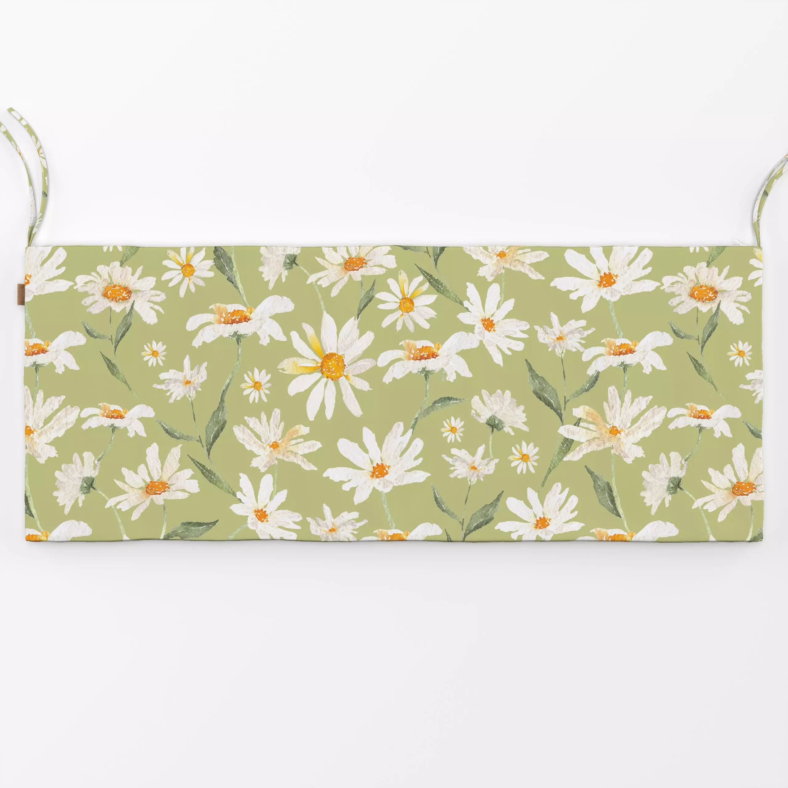 Bankauflage Grüne Margeriten Wiese 3 - Blumen & Florales, Sommer, Pflanzen & Botanik - von „Uta Naumann"; Wasserfarben, Natu...