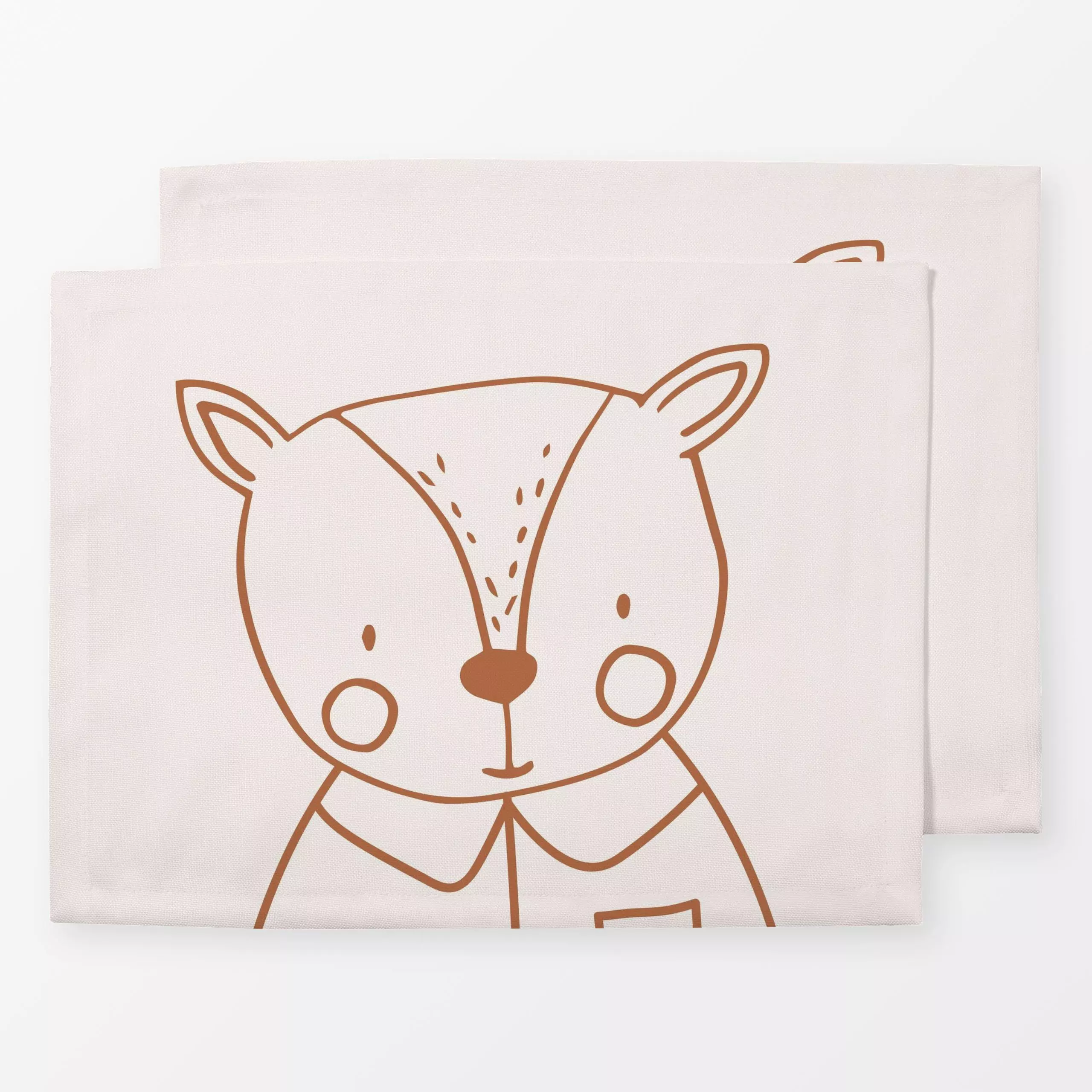 Tischset Rehkitz - Kinderzimmer & Motive für Kinder, Tiere, Anlässe - von „Kruth Design"; Kinder, Zeichnung, Geburtstag, Geb...