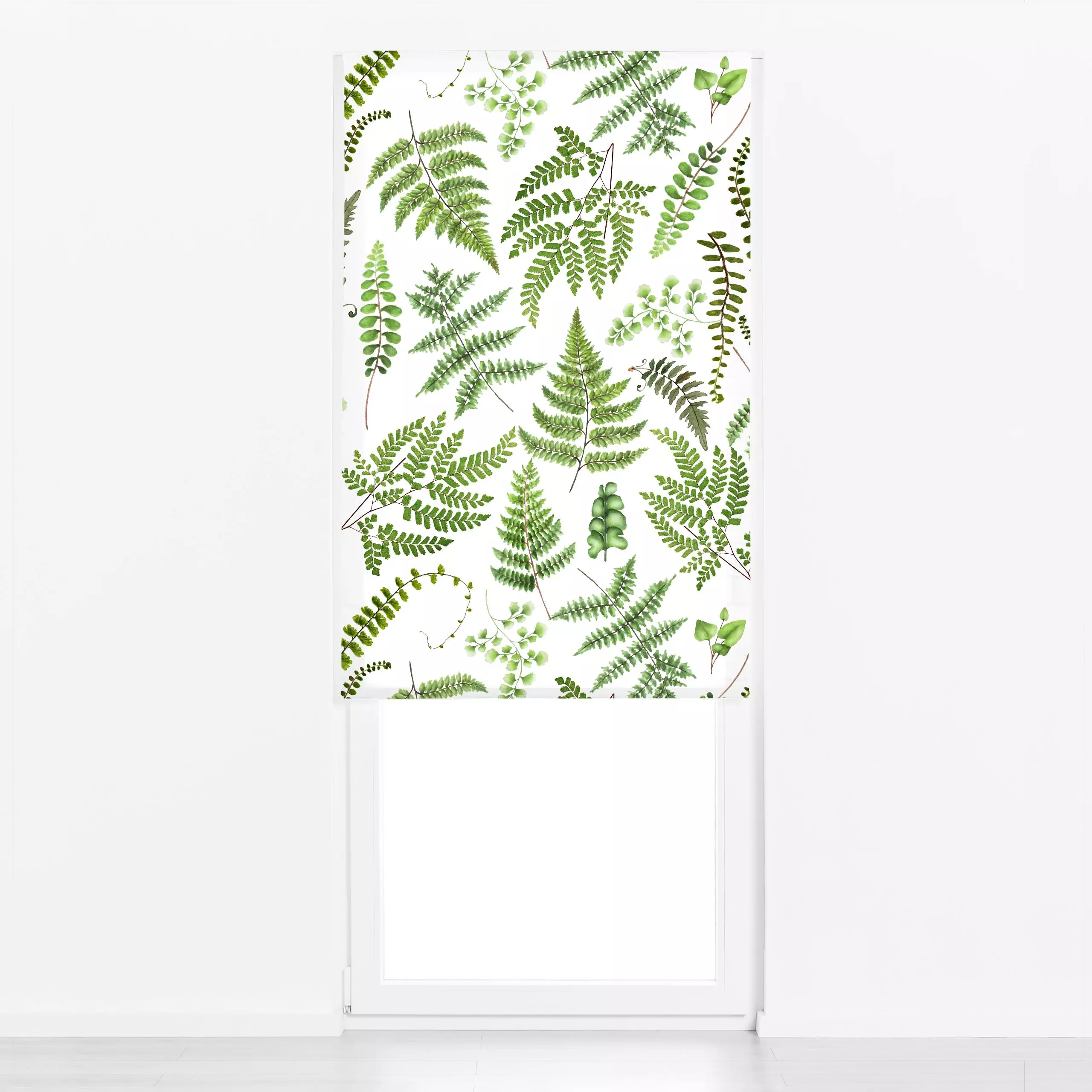 Raffrollo Wald Farn - Blumen & Florales, Pflanzen & Botanik - von „Uta Naumann"; Natur, skandinavisch, Farn, Wald, vintage, ...