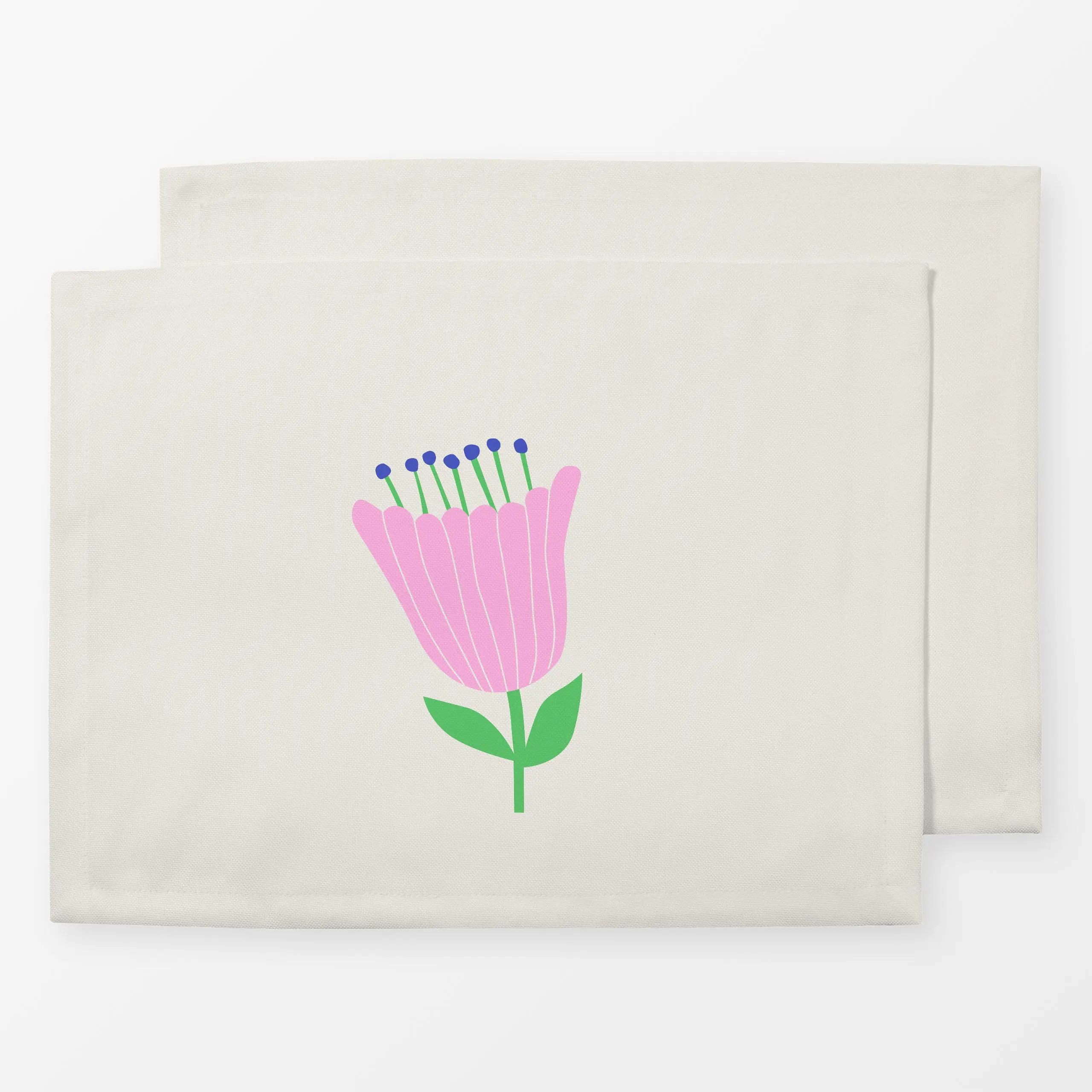 Tischset Blume rosa - Blumen & Florales, Frühling, Ostern - von „Kerstin Ax“; Blumen, verspielt, Sommer, floral, Ostern, bun...