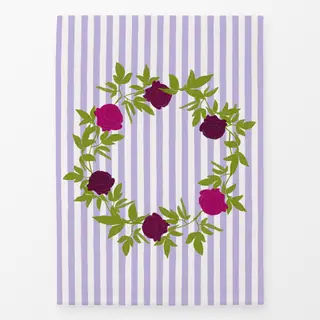 Geschirrtücher Rosenkranz Streifen Lila