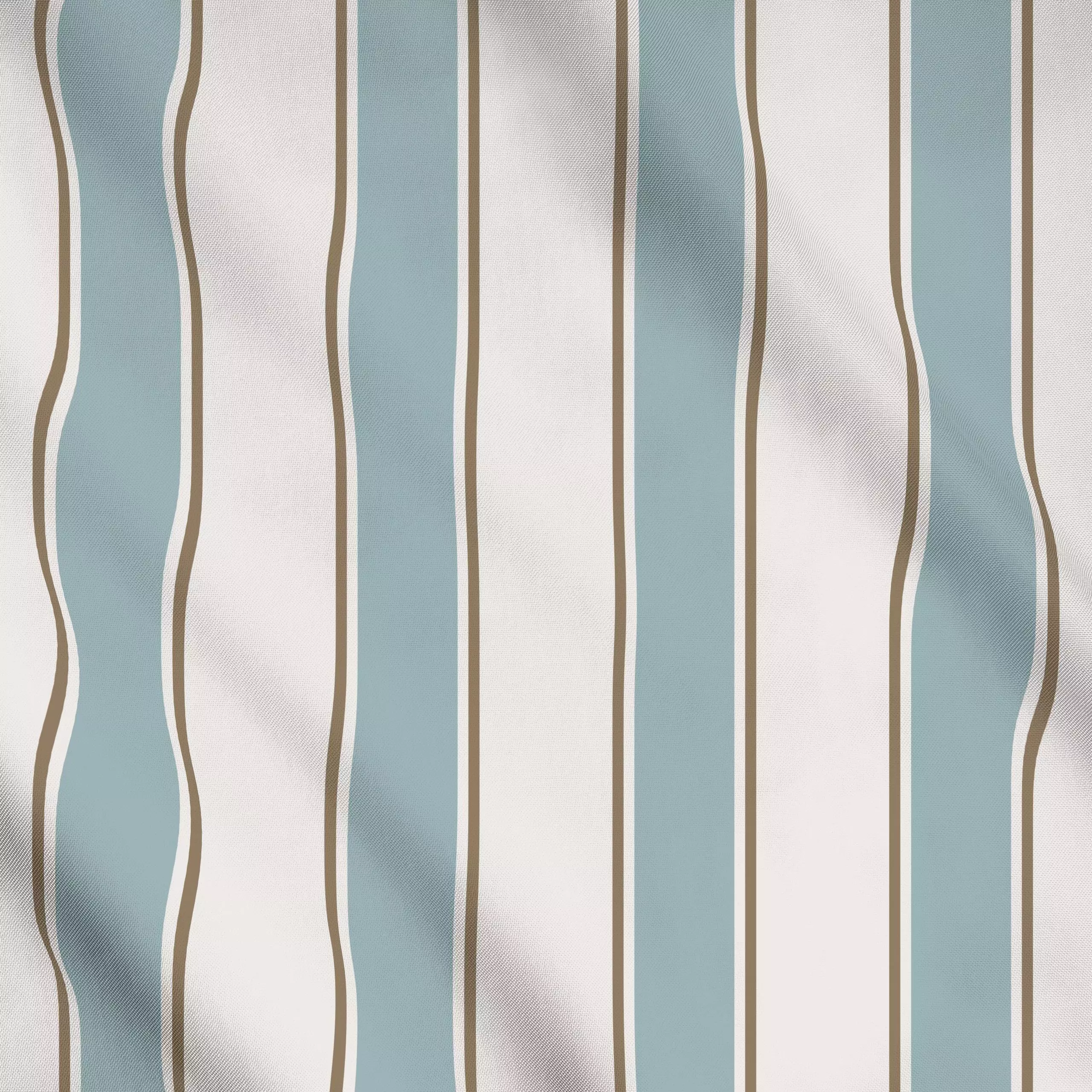 Meterware Mokka-Ozean Hellblau Streifen - Sommer, Symbole & Muster - von „Sara Maria"; Streifen, Ozean, Strand, Sommer, Somm...