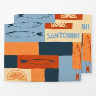 Tischset Santorini Pattern