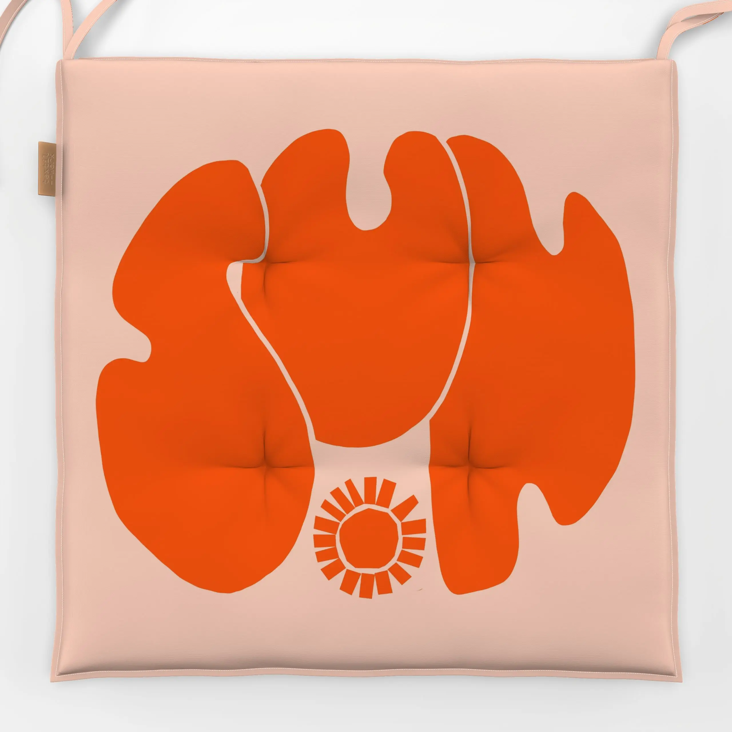 Sitzkissen Sun - Sommer - von „By Anna Sienna"; Retro, Sonne, Orange, Sommer, typografie, summer, sunshine, sun, retrotrend,...