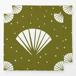 Servietten Abstract Shell grün