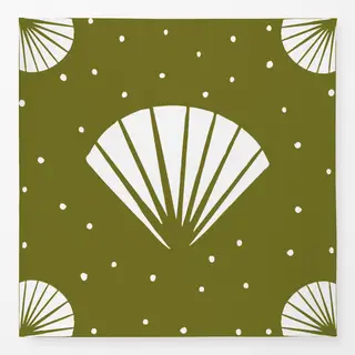 Tischdecke Abstract Shell grün