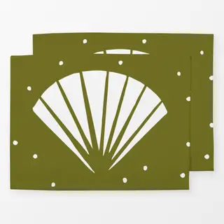 Tischset Abstract Shell grün