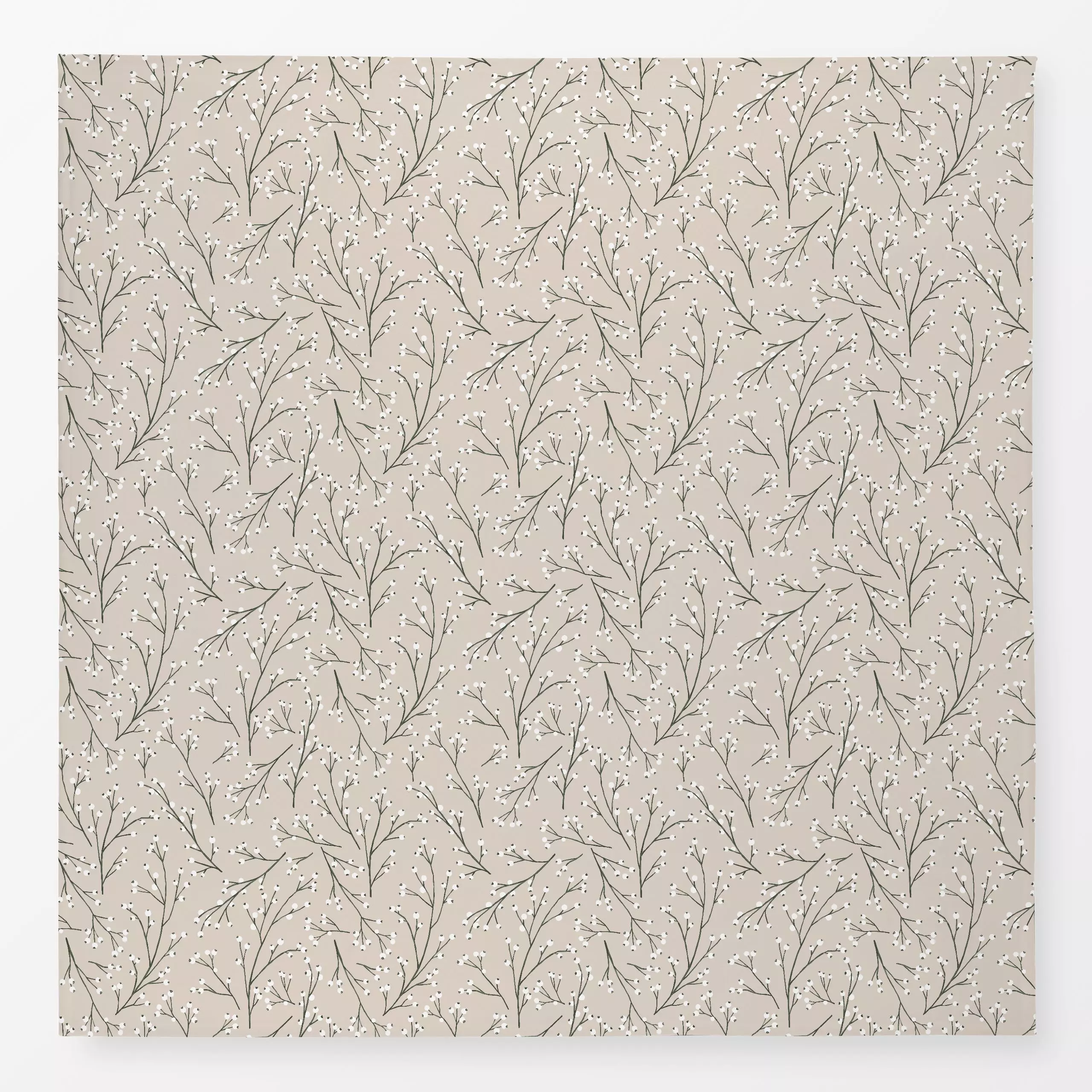 Tischdecke Weiße Beeren - Weihnachten, Winter, Pflanzen & Botanik - von „Studio Kesse"; Beeren, Wald, Hygge, Weihnachten, Wi...