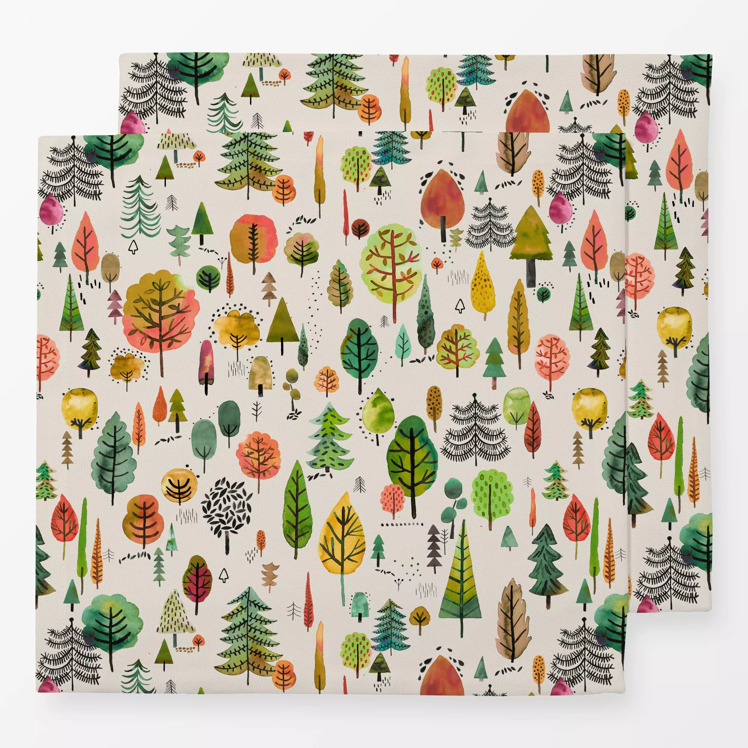 Servietten Autumn Colorful Trees Orange - Herbst, Natur & Landschaft, Pflanzen & Botanik - von „Ninola Design "; Natur, Kind...