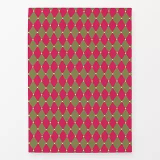 Geschirrtücher Raute Pink Grün