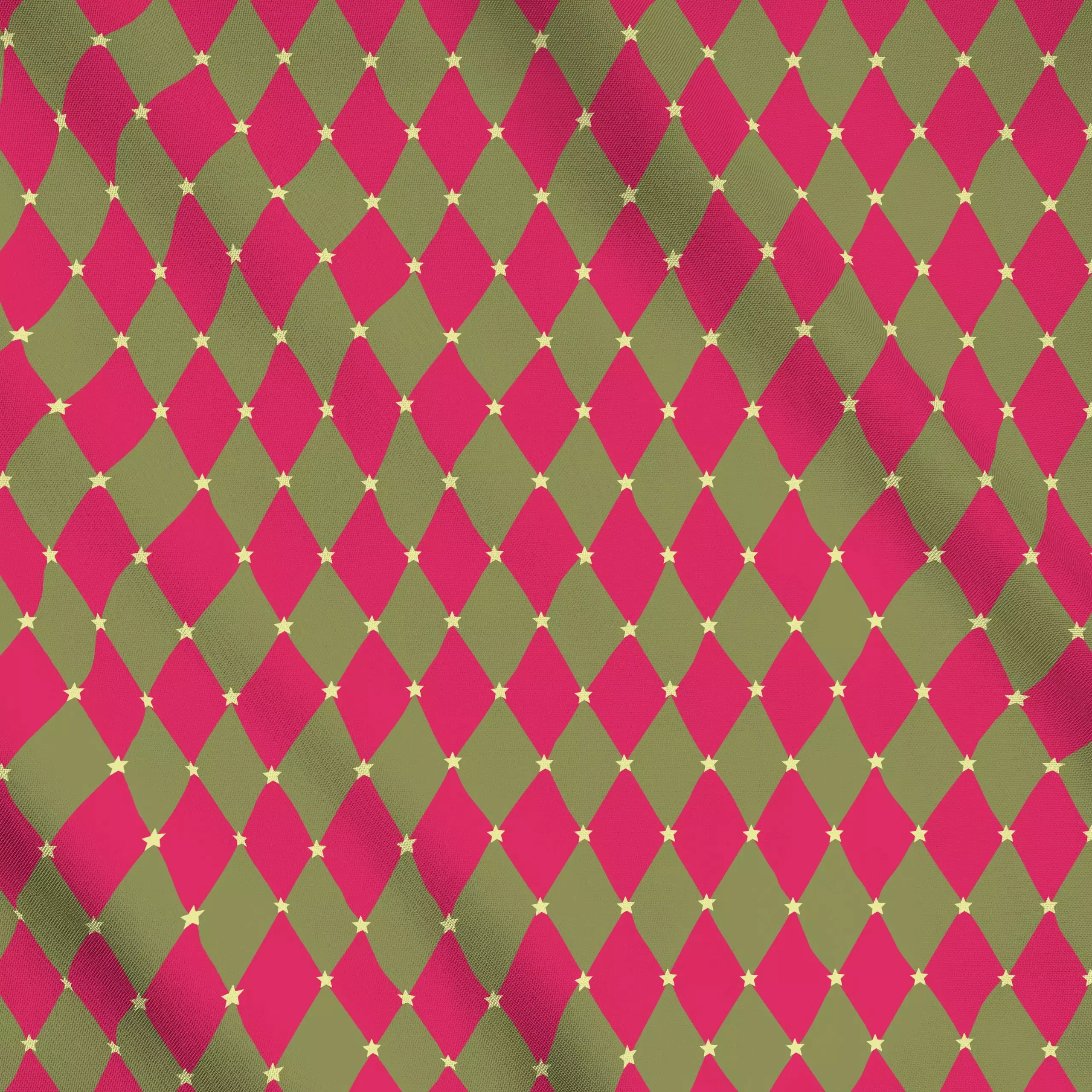 Meterware Raute Pink Grün - Weihnachten, Symbole & Muster - von „Andrea Liesert"; Merry Christmas, geschenkidee, Sofakissen,...