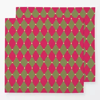Servietten Raute Pink Grün