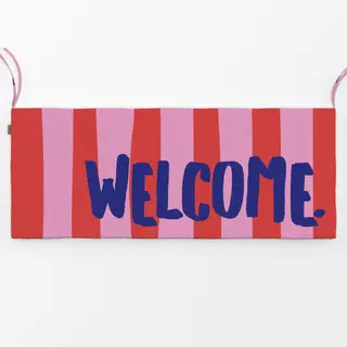 Bankauflage Welcome pink rot