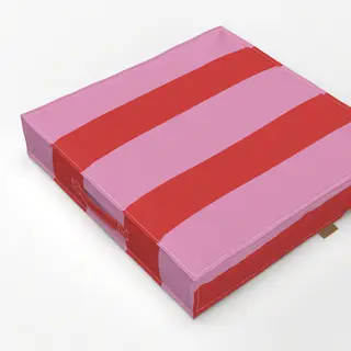 Bodenkissen Welcome pink rot