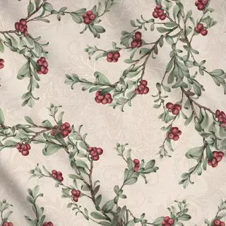 Meterware Christmas Mistletoe & Berries