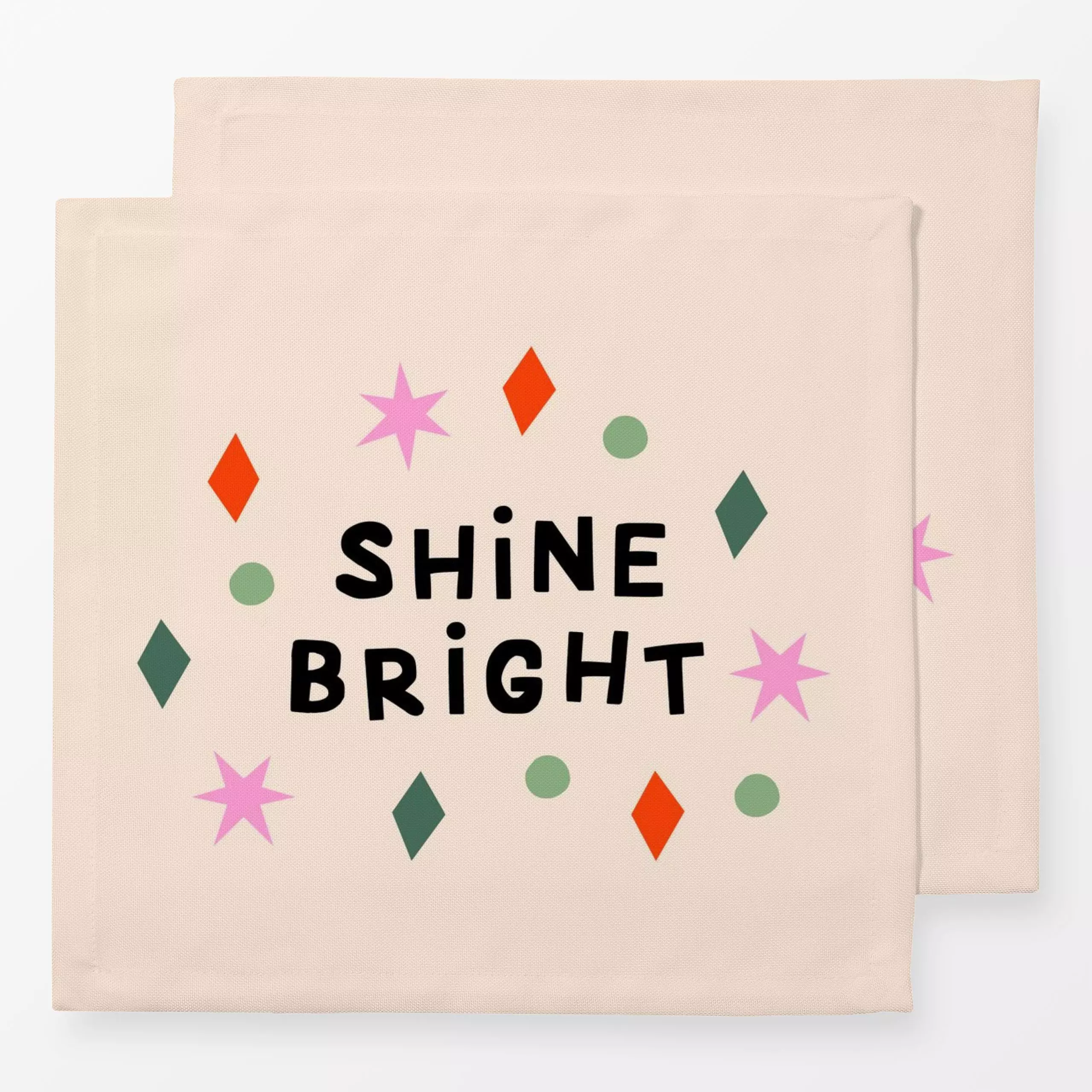 Servietten Shine Bright - Weihnachten - von „Maren Gross "; Merry Christmas, trend, xmas, geschenkidee, Lettering, statement...