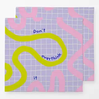 Servietten Dont overthink it lila