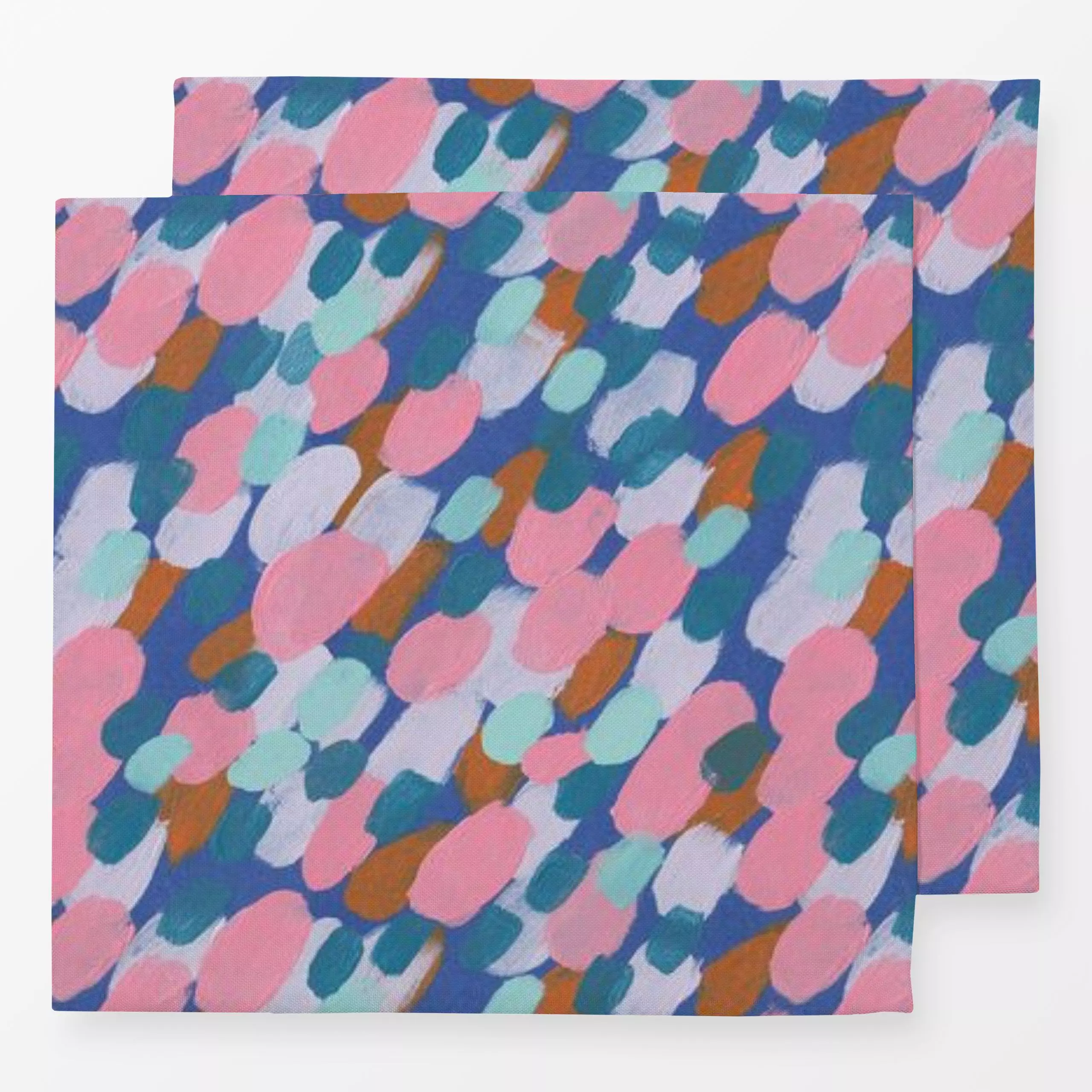 Servietten couleur rose bleu - Symbole & Muster - von „Iris Knabenschuh Textildesign"; Muster, Punkte, Pinselstrich, Dots, f...