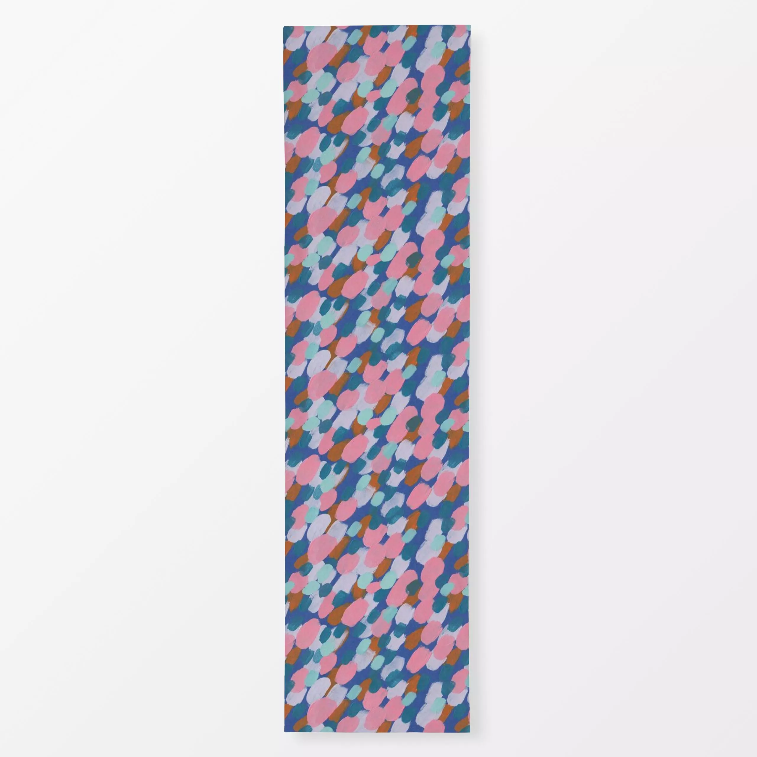 Tischläufer couleur rose bleu, gemustert, von Iris Knabenschuh Textildesign