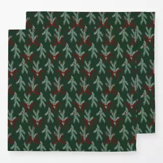 Servietten Tannenzweige Schleife grün