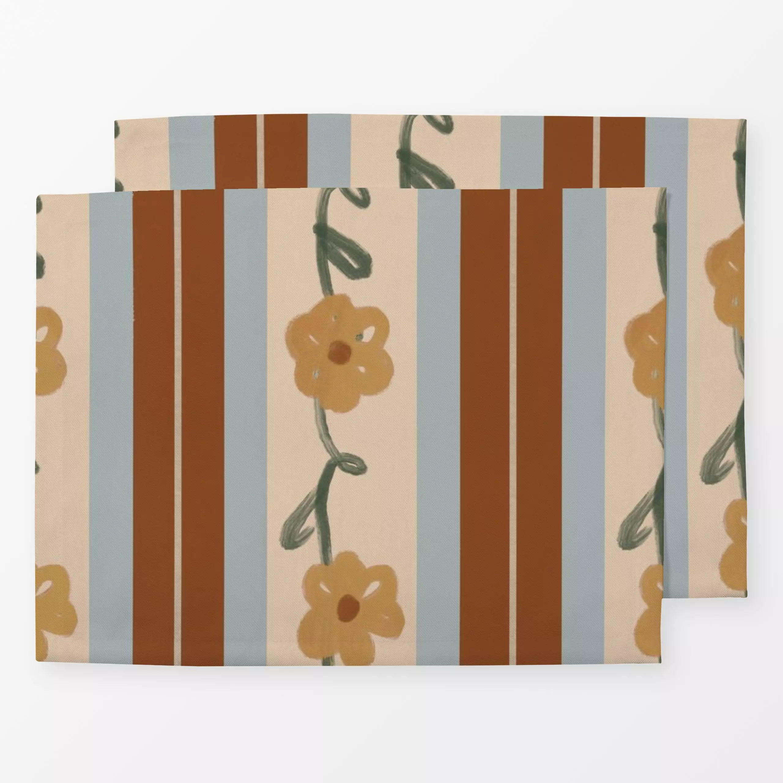 Tischset Ditzy Florals - Blumen & Florales, Sommer, Symbole & Muster - von „KunstbyStephie"; boho, Muster, Blumen, Striche, ...