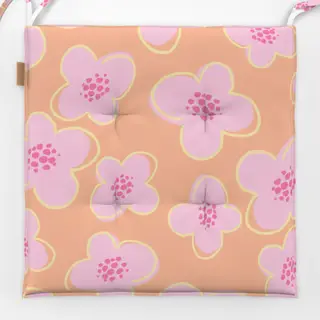 Sitzkissen Blümchen rosa korall