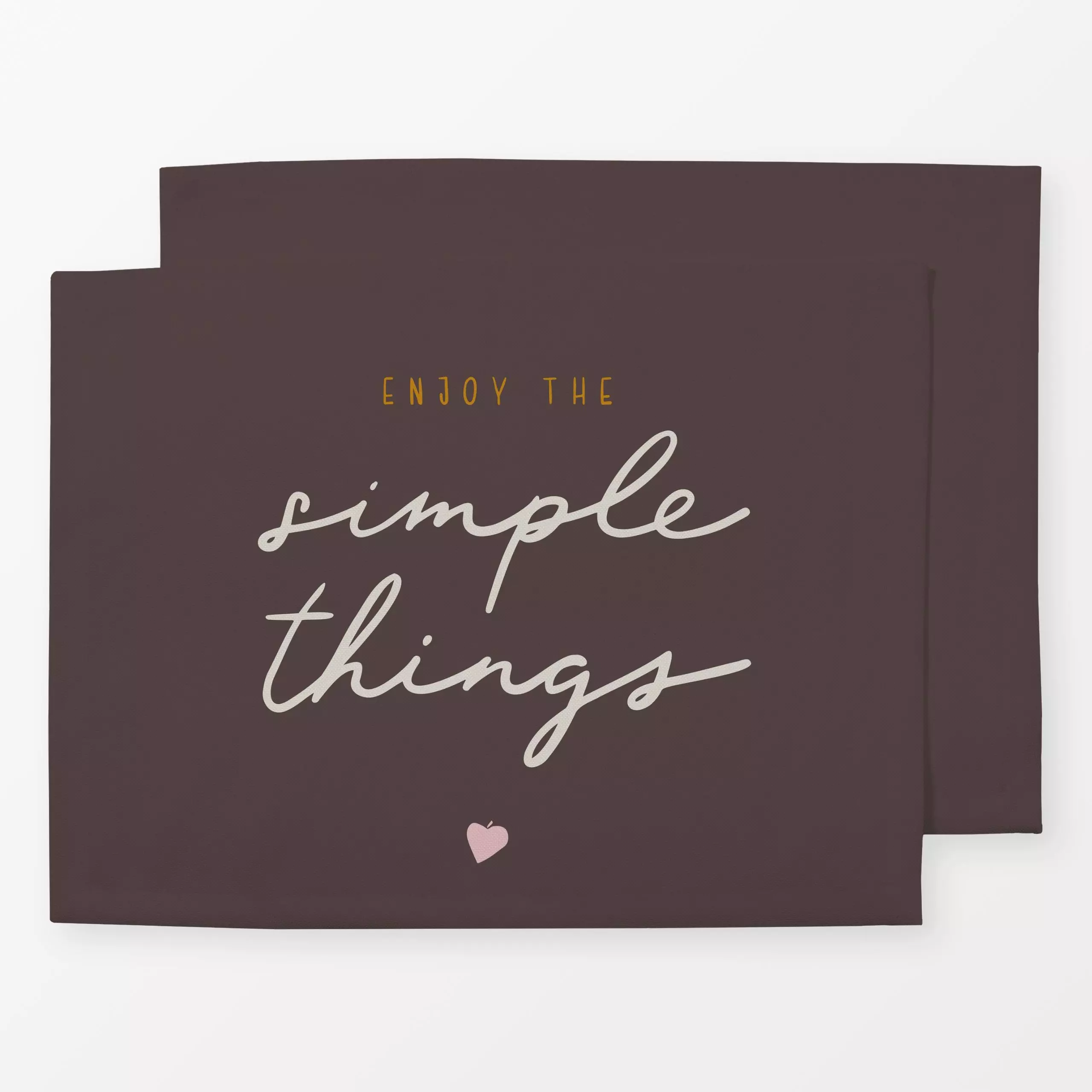 Tischset Herbstliebe simple things - Herbst, Sprüche & Schriftzüge - von „Carolin Vonhoff"; altrosa, typografie, Herbst, Her...