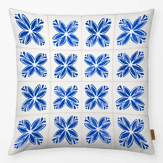 Kissen Azulejo Pattern 7 blau