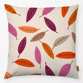 Kissen Herbstblätter pink orange